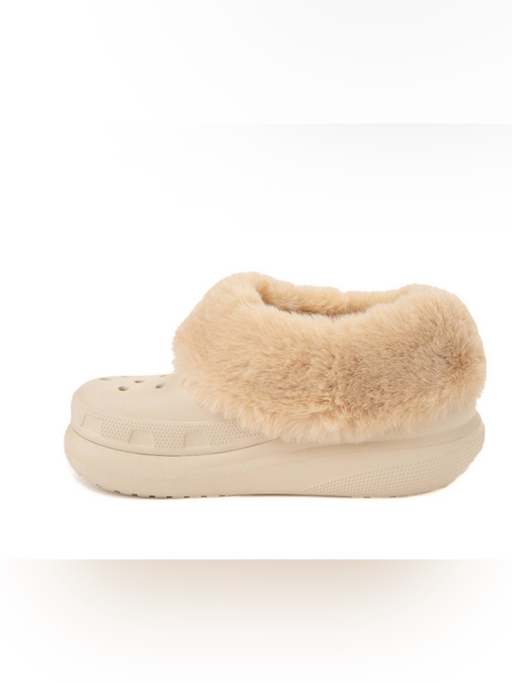 Crocs Unisex Furever Crush Clog - Bone Size Women’s 8 - Picture 2 of 10